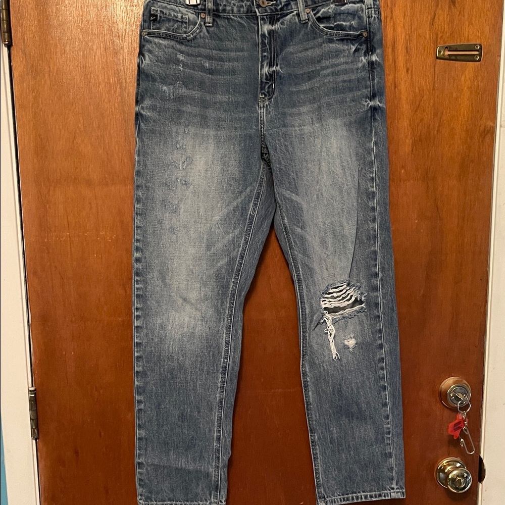 KanCan Women's Distressed Blue Jeans